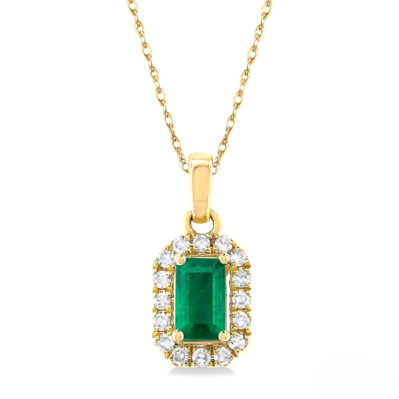 Emerald / Diamond  Pendant